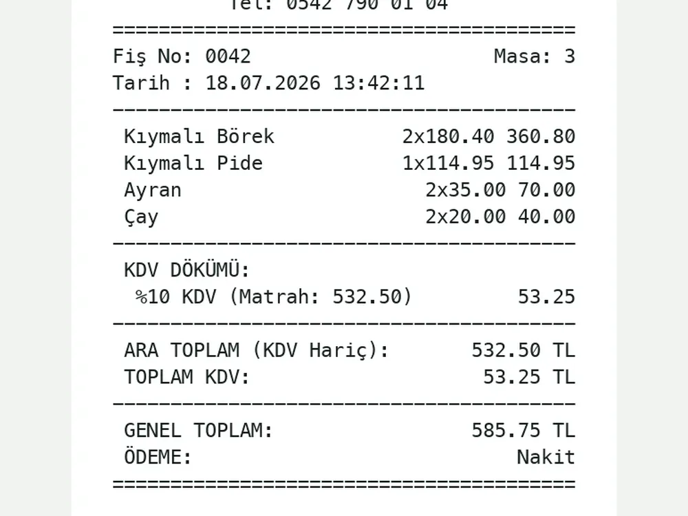 Restora Altın Paketi – Otomatik Mali Fiş ve Z Raporu, InPos Yazarkasa Entegrasyonu – görsel 2