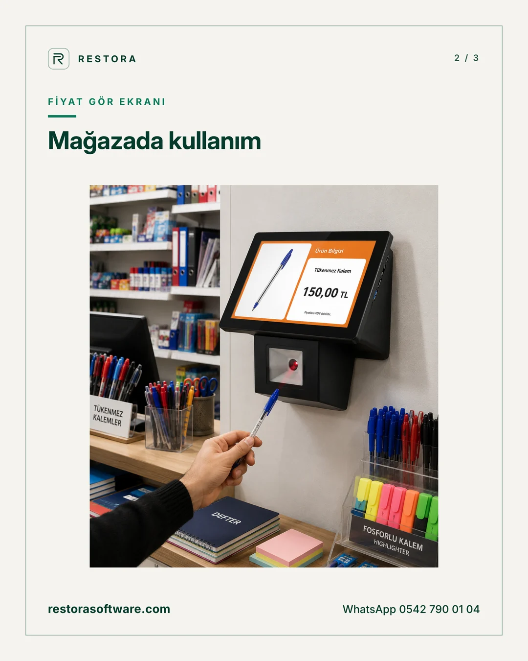 Fiyat gör ekranı: Mağazada kullanım