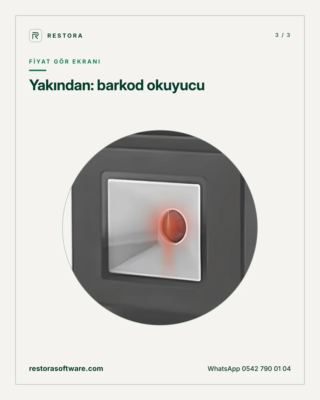 Fiyat gör ekranı: Yakından: barkod okuyucu