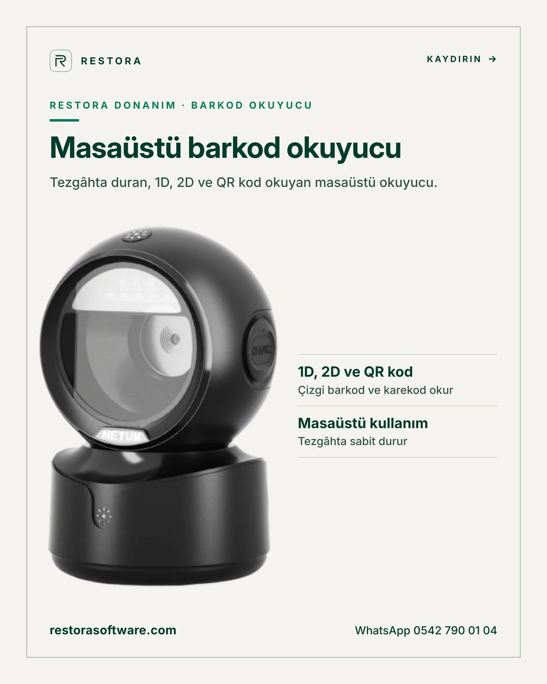 Masaüstü barkod okuyucu: tanıtım