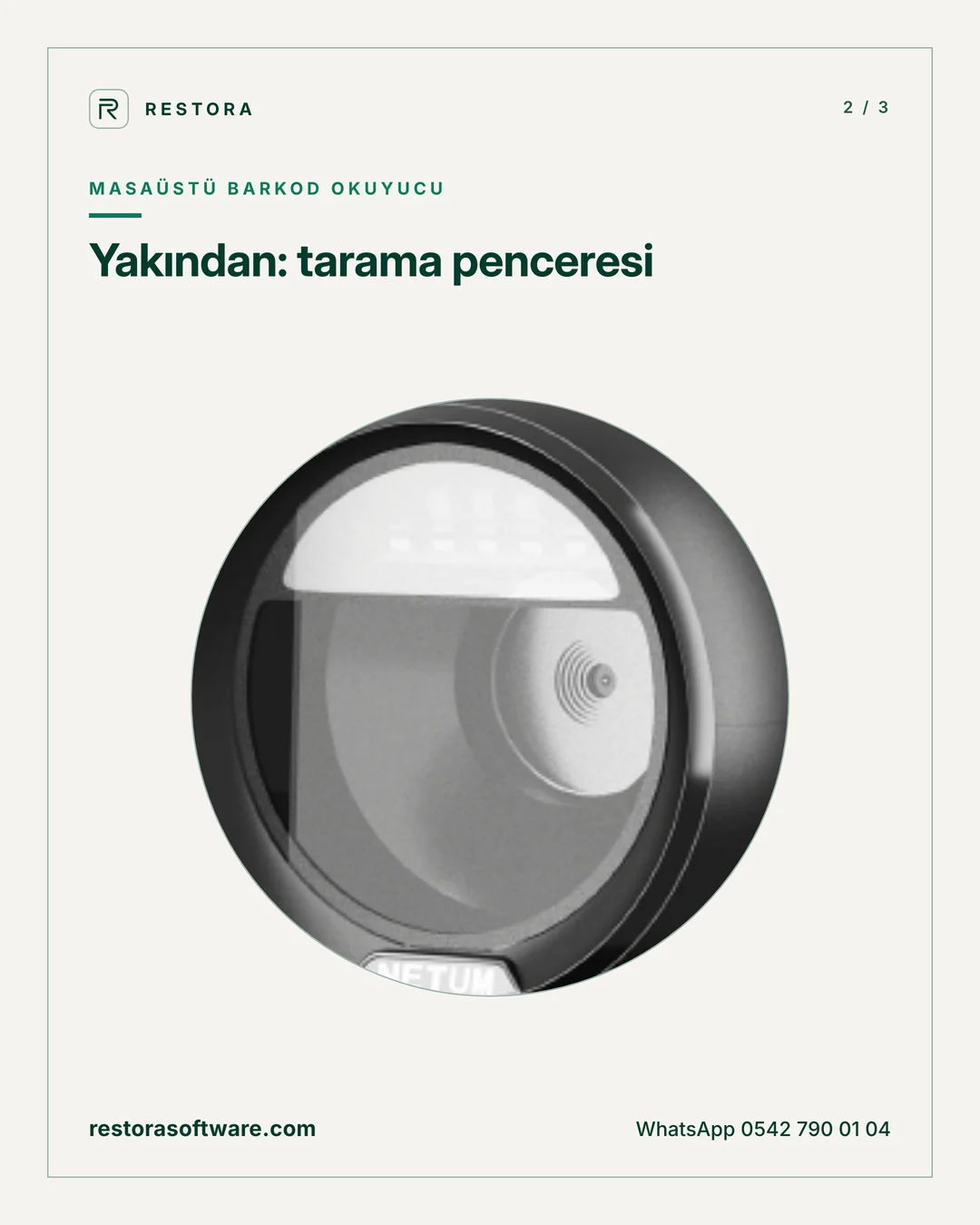 Masaüstü barkod okuyucu: Yakından: tarama penceresi